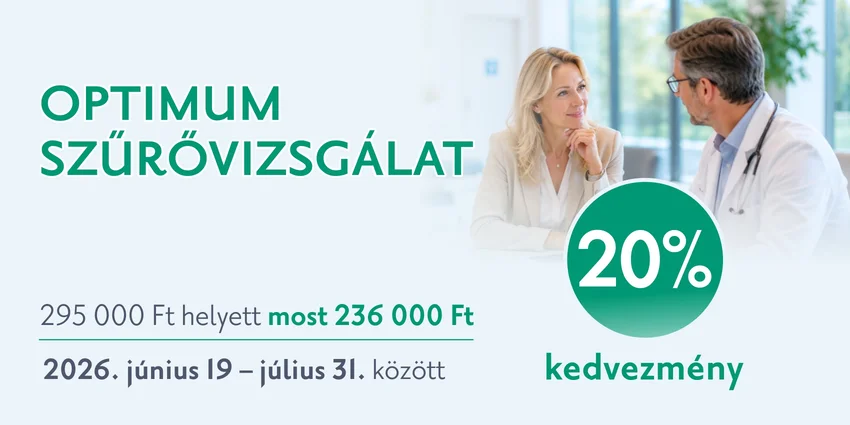 Optimum szűrővizsgálat 20% kedvezménnyel